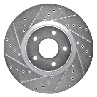 R1 Concepts® - eLINE™ Drilled and Slotted 1-Piece Front Driver Side Brake Rotor
