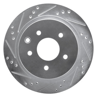 R1 Concepts® - eLINE™ Drilled and Slotted 1-Piece Rear Driver Side Brake Rotor