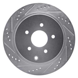 R1 Concepts® - eLINE™ Drilled and Slotted 1-Piece Rear Driver Side Brake Rotor