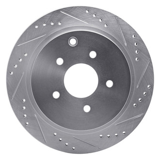 R1 Concepts® - eLINE™ Drilled and Slotted 1-Piece Rear Passenger Side Brake Rotor