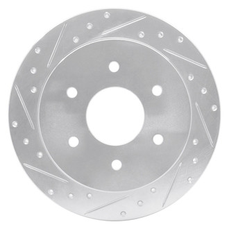 R1 Concepts® - eLINE™ Drilled and Slotted 1-Piece Rear Driver Side Brake Rotor