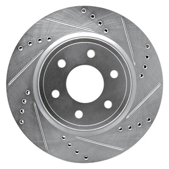 R1 Concepts® - eLINE™ Drilled and Slotted 1-Piece Front Passenger Side Brake Rotor