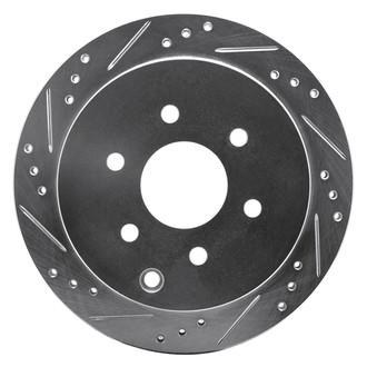 R1 Concepts® - eLINE™ Drilled and Slotted 1-Piece Rear Driver Side Brake Rotor