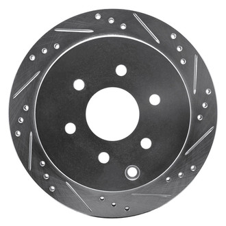 R1 Concepts® - eLINE™ Drilled and Slotted 1-Piece Rear Passenger Side Brake Rotor