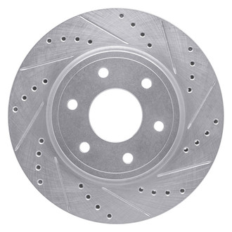 R1 Concepts® - eLINE™ Drilled and Slotted 1-Piece Front Passenger Side Brake Rotor