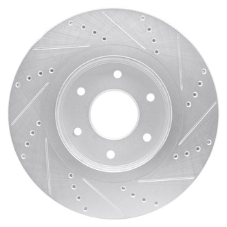 R1 Concepts® - eLINE™ Drilled and Slotted 1-Piece Front Driver Side Brake Rotor