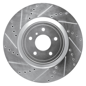 R1 Concepts® - eLINE™ Drilled and Slotted 1-Piece Front Driver Side Brake Rotor