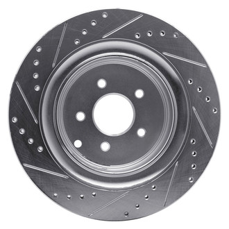 R1 Concepts® - eLINE™ Drilled and Slotted 1-Piece Rear Passenger Side Brake Rotor