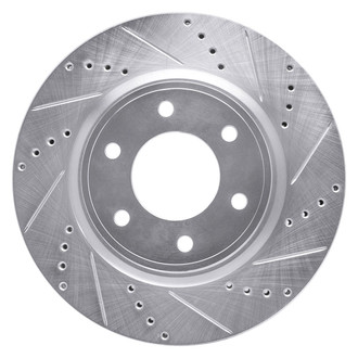 R1 Concepts® - eLINE™ Drilled and Slotted 1-Piece Front Passenger Side Brake Rotor