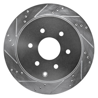 R1 Concepts® - eLINE™ Drilled and Slotted 1-Piece Rear Driver Side Brake Rotor
