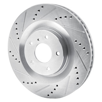 R1 Concepts® - eLINE™ Drilled and Slotted 1-Piece Front Driver Side Brake Rotor