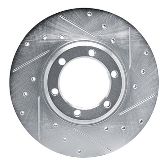 R1 Concepts® - eLINE™ Drilled and Slotted 1-Piece Front Passenger Side Brake Rotor