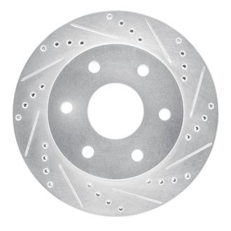 R1 Concepts® - eLINE™ Drilled and Slotted 1-Piece Front Passenger Side Brake Rotor