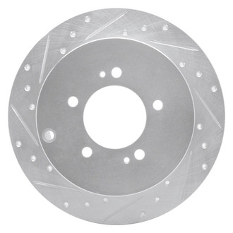 R1 Concepts® - eLINE™ Drilled and Slotted 1-Piece Rear Driver Side Brake Rotor
