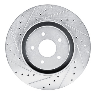 R1 Concepts® - eLINE™ Drilled and Slotted 1-Piece Front Driver Side Brake Rotor