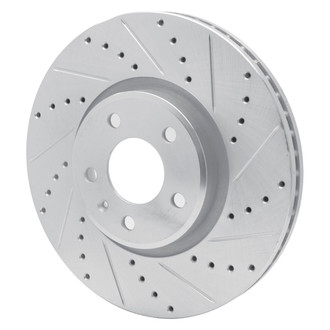 R1 Concepts® - eLINE™ Drilled and Slotted 1-Piece Front Passenger Side Brake Rotor