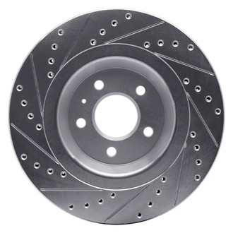 R1 Concepts® - eLINE™ Drilled and Slotted 1-Piece Rear Passenger Side Brake Rotor
