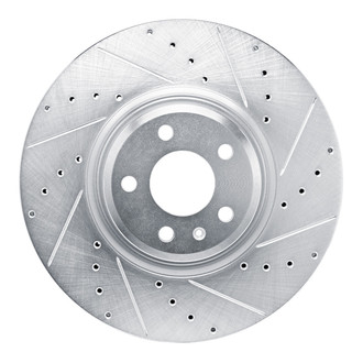 R1 Concepts® - eLINE™ Drilled and Slotted 1-Piece Front Passenger Side Brake Rotor