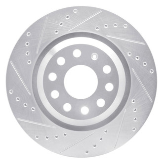 R1 Concepts® - eLINE™ Drilled and Slotted 1-Piece Rear Driver Side Brake Rotor
