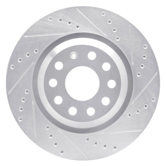 R1 Concepts® - eLINE™ Drilled and Slotted 1-Piece Rear Passenger Side Brake Rotor