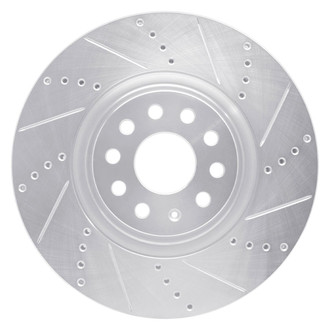 R1 Concepts® - eLINE™ Drilled and Slotted 1-Piece Front Passenger Side Brake Rotor