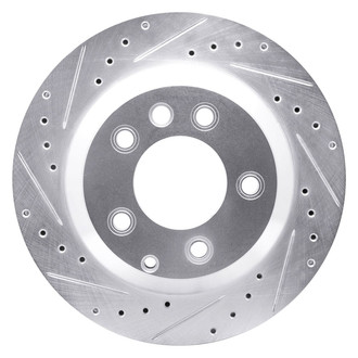 R1 Concepts® - eLINE™ Drilled and Slotted 1-Piece Rear Driver Side Brake Rotor