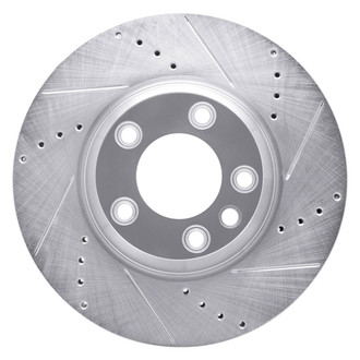 R1 Concepts® - eLINE™ Drilled and Slotted 1-Piece Front Driver Side Brake Rotor