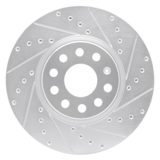R1 Concepts® - eLINE™ Drilled and Slotted 1-Piece Front Passenger Side Brake Rotor