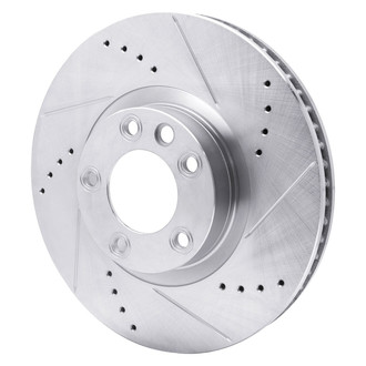 R1 Concepts® - eLINE™ Drilled and Slotted 1-Piece Front Driver Side Brake Rotor