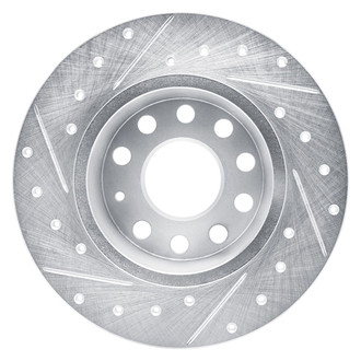 R1 Concepts® - eLINE™ Drilled and Slotted 1-Piece Rear Passenger Side Brake Rotor