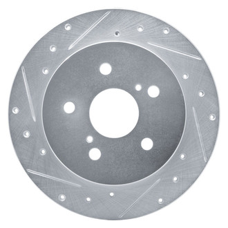 R1 Concepts® - eLINE™ Drilled and Slotted 1-Piece Rear Driver Side Brake Rotor