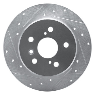 R1 Concepts® - eLINE™ Drilled and Slotted 1-Piece Rear Driver Side Brake Rotor