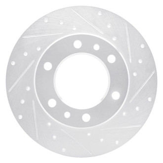 R1 Concepts® - eLINE™ Drilled and Slotted 1-Piece Front Passenger Side Brake Rotor