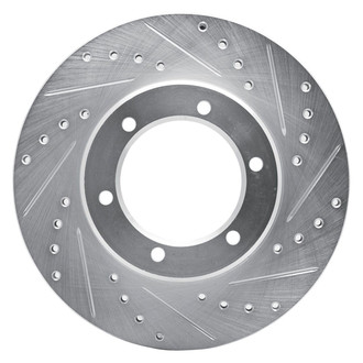 R1 Concepts® - eLINE™ Drilled and Slotted 1-Piece Front Passenger Side Brake Rotor