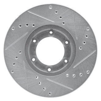 R1 Concepts® - eLINE™ Drilled and Slotted 1-Piece Front Driver Side Brake Rotor