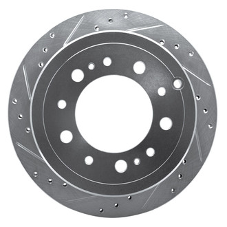 R1 Concepts® - eLINE™ Drilled and Slotted 1-Piece Rear Driver Side Brake Rotor