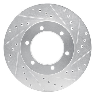 R1 Concepts® - eLINE™ Drilled and Slotted 1-Piece Front Passenger Side Brake Rotor