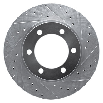 R1 Concepts® - eLINE™ Drilled and Slotted 1-Piece Front Passenger Side Brake Rotor