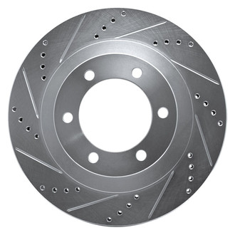 R1 Concepts® - eLINE™ Drilled and Slotted 1-Piece Front Driver Side Brake Rotor