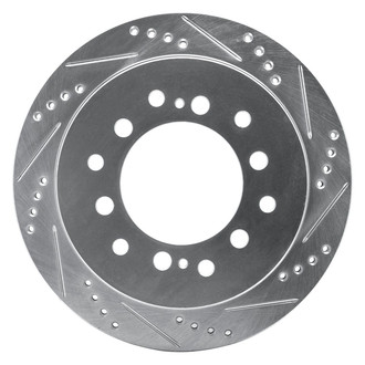 R1 Concepts® - eLINE™ Drilled and Slotted 1-Piece Rear Passenger Side Brake Rotor