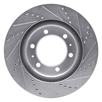 R1 Concepts® - eLINE™ Drilled and Slotted 1-Piece Front Driver Side Brake Rotor