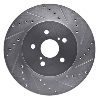 R1 Concepts® - eLINE™ Drilled and Slotted 1-Piece Front Passenger Side Brake Rotor