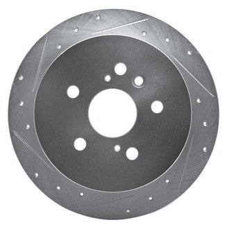 R1 Concepts® - eLINE™ Drilled and Slotted 1-Piece Rear Driver Side Brake Rotor