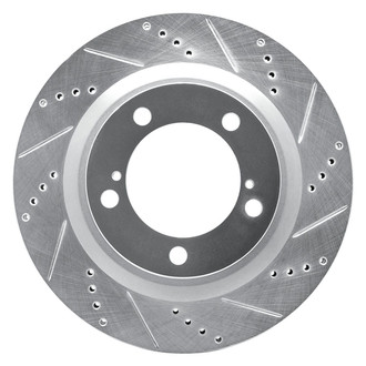 R1 Concepts® - eLINE™ Drilled and Slotted 1-Piece Front Passenger Side Brake Rotor