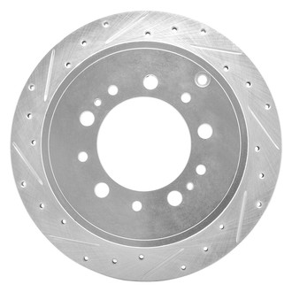 R1 Concepts® - eLINE™ Drilled and Slotted 1-Piece Rear Driver Side Brake Rotor