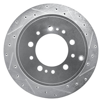 R1 Concepts® - eLINE™ Drilled and Slotted 1-Piece Rear Passenger Side Brake Rotor