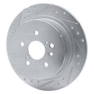 R1 Concepts® - eLINE™ Drilled and Slotted 1-Piece Rear Driver Side Brake Rotor