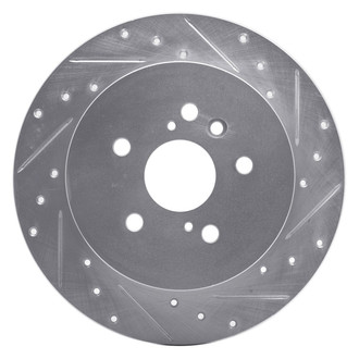 R1 Concepts® - eLINE™ Drilled and Slotted 1-Piece Rear Passenger Side Brake Rotor