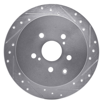 R1 Concepts® - eLINE™ Drilled and Slotted 1-Piece Rear Passenger Side Brake Rotor