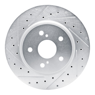 R1 Concepts® - eLINE™ Drilled and Slotted 1-Piece Front Driver Side Brake Rotor